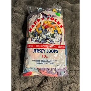 Open Bag Happy Folks Jersey Loops 10 oz Craft Yarn Weaving Braiding Supplies